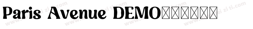 Paris Avenue DEMO字体转换